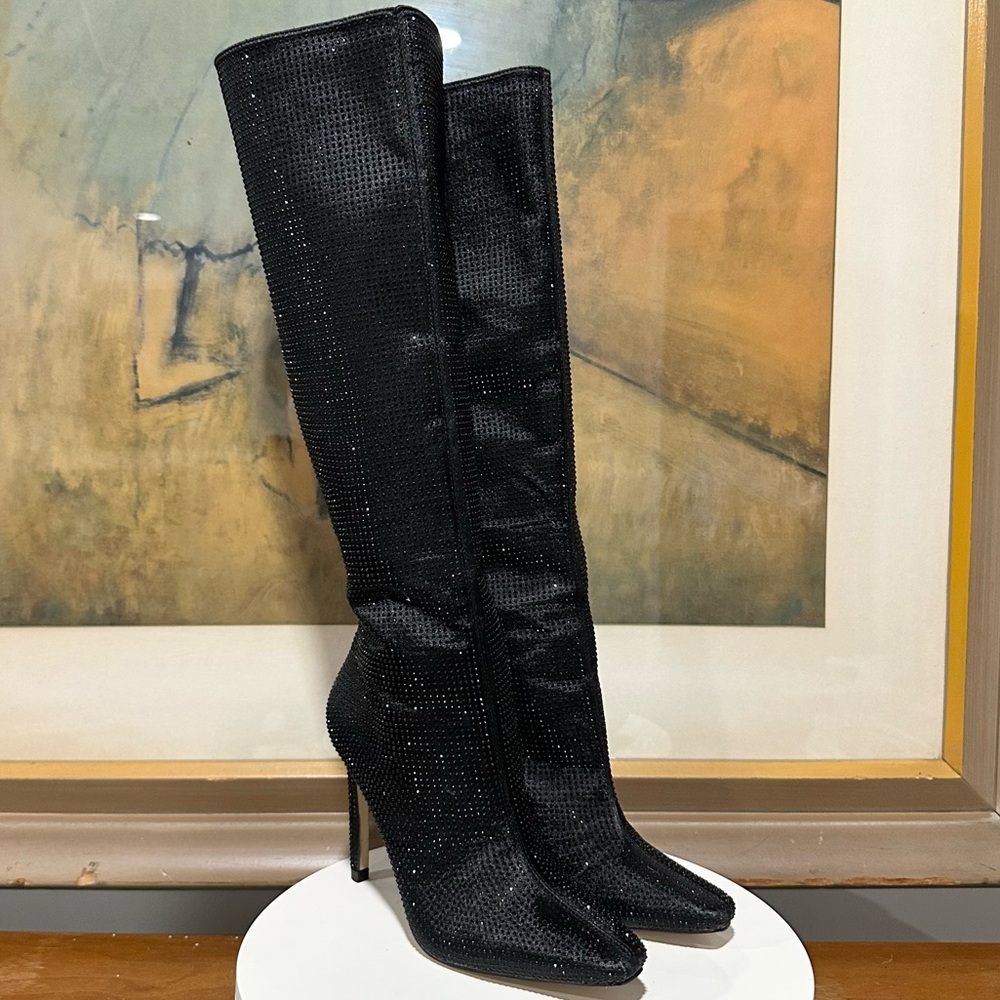 🌸LADY COUTURE🌸 Diamond Black Boot Size: 5 - Picture 8 of 16